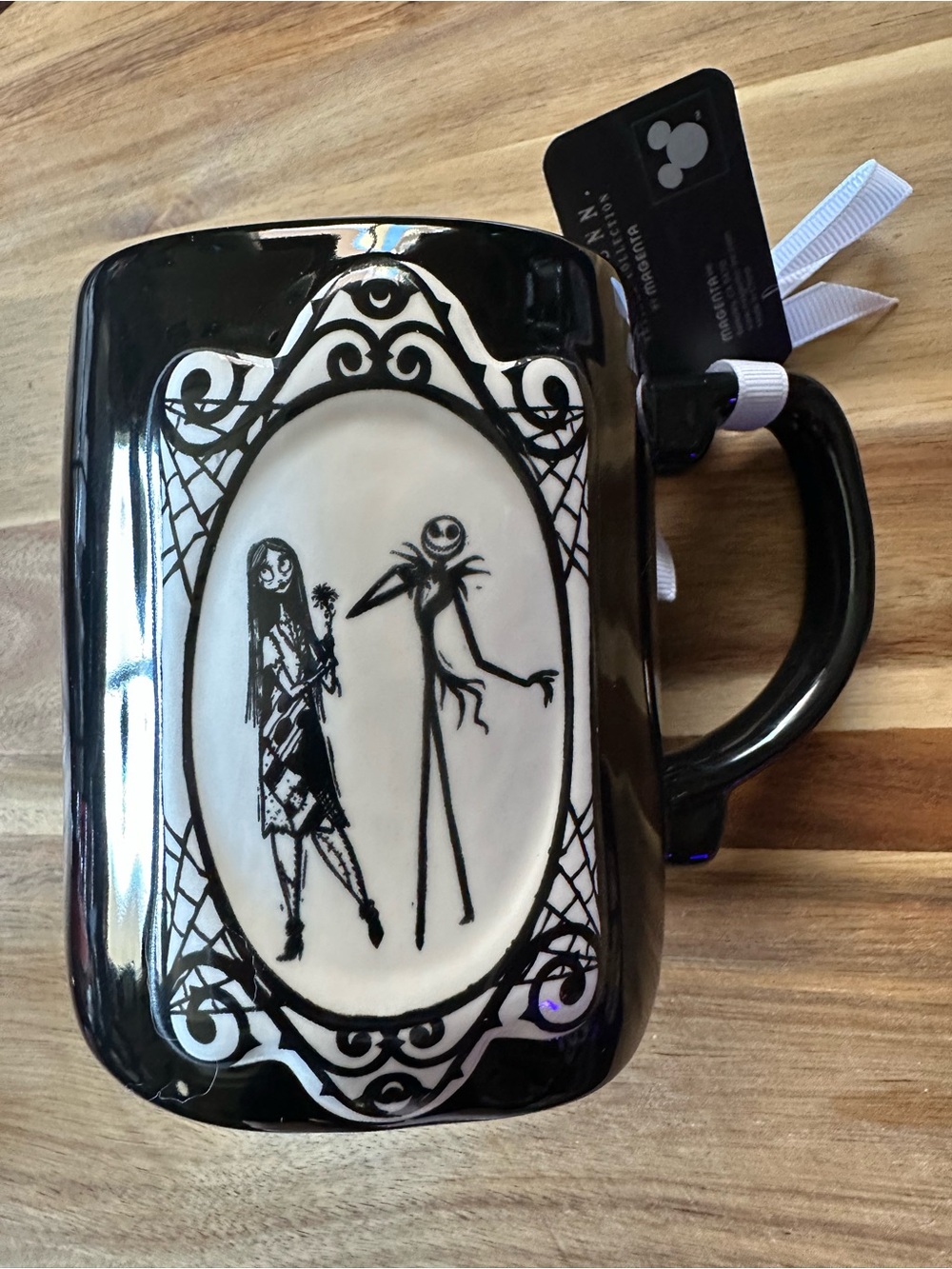 Rae Dunn Disney The Nightmare Before Christmas Jack and Sally Gothic Ceramic Mug